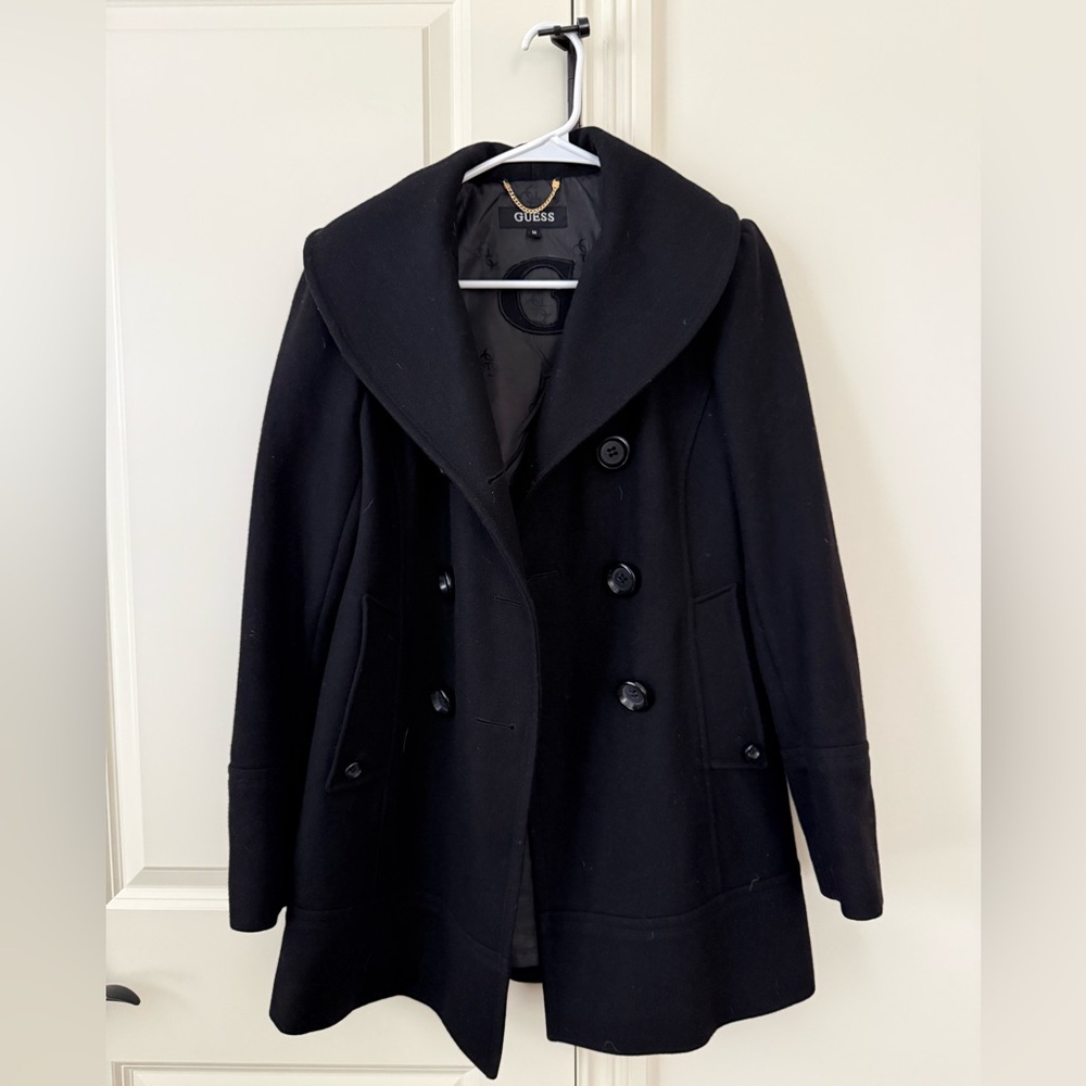 GUESS black peacoat size Medium